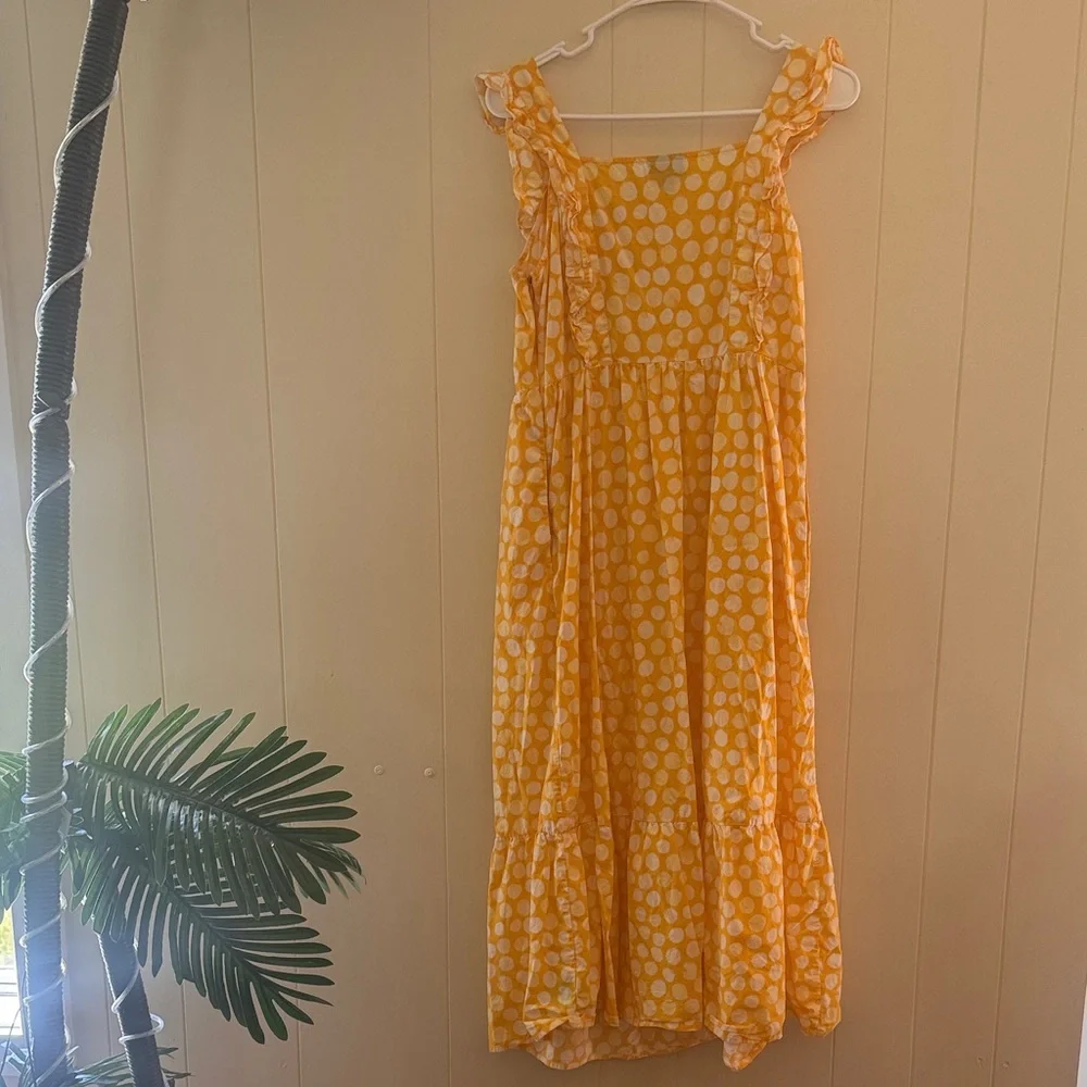 Yellow Polka Dot Summer Dress - Picture 5 of 8
